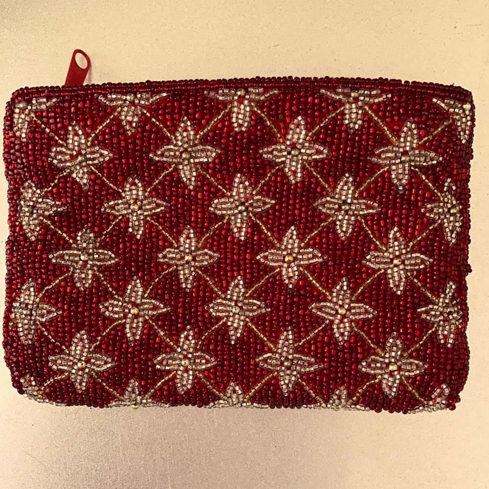 Neiman Marcus Beaded Clutch Evening Bag.